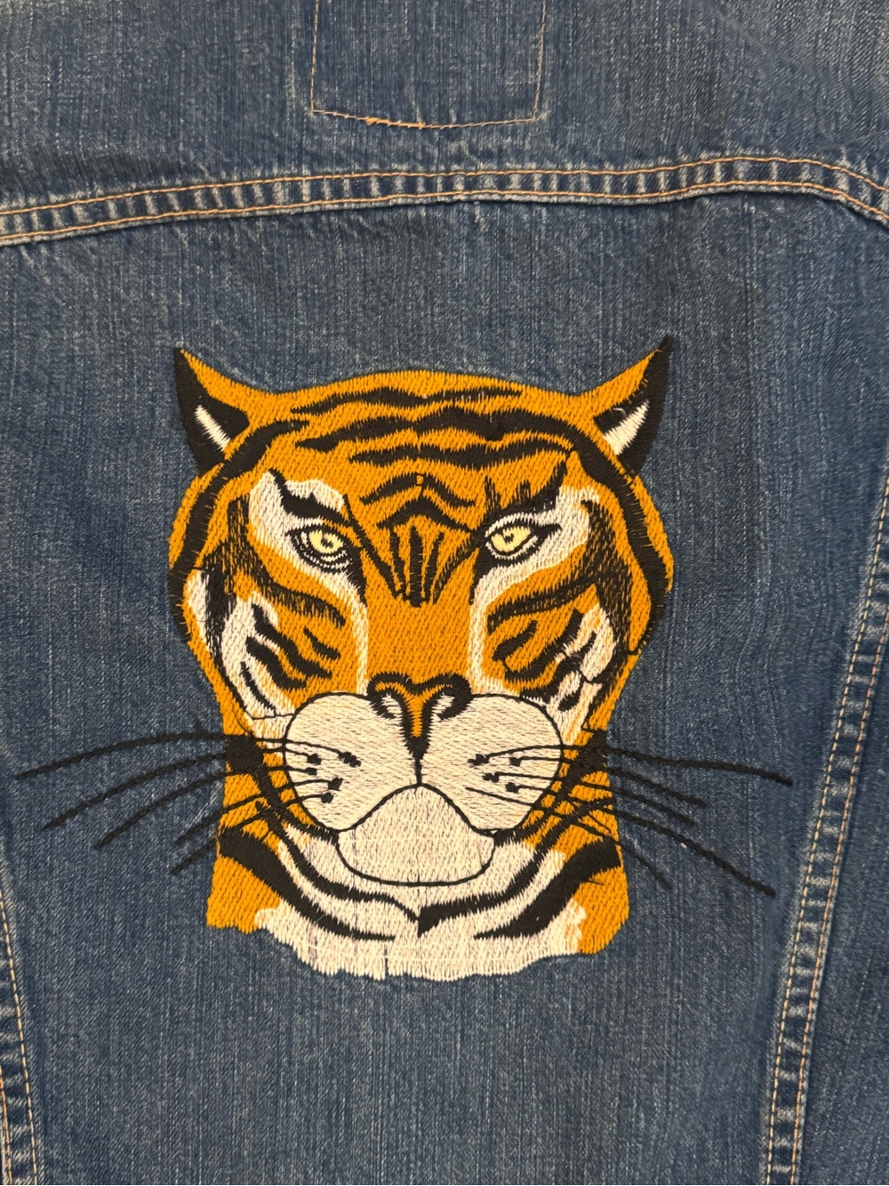 Vintage Levi’s denim jacket with custom embroidery